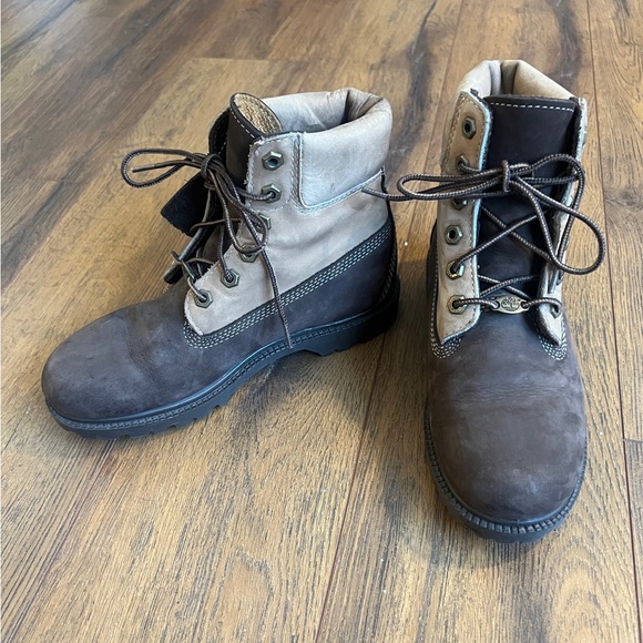 Timberland Two Tone Brown Waterproof Boots Size 7M - Picture 3 of 16
